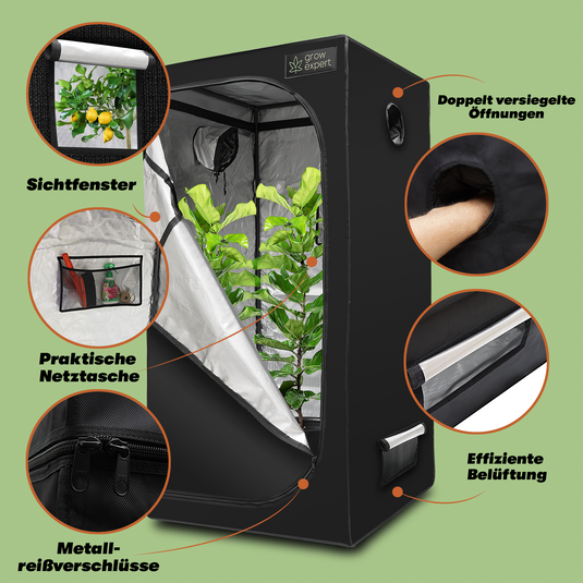 Premium Indoor Grow-Zelt 1680D – 100% Lichtdicht & Stabil