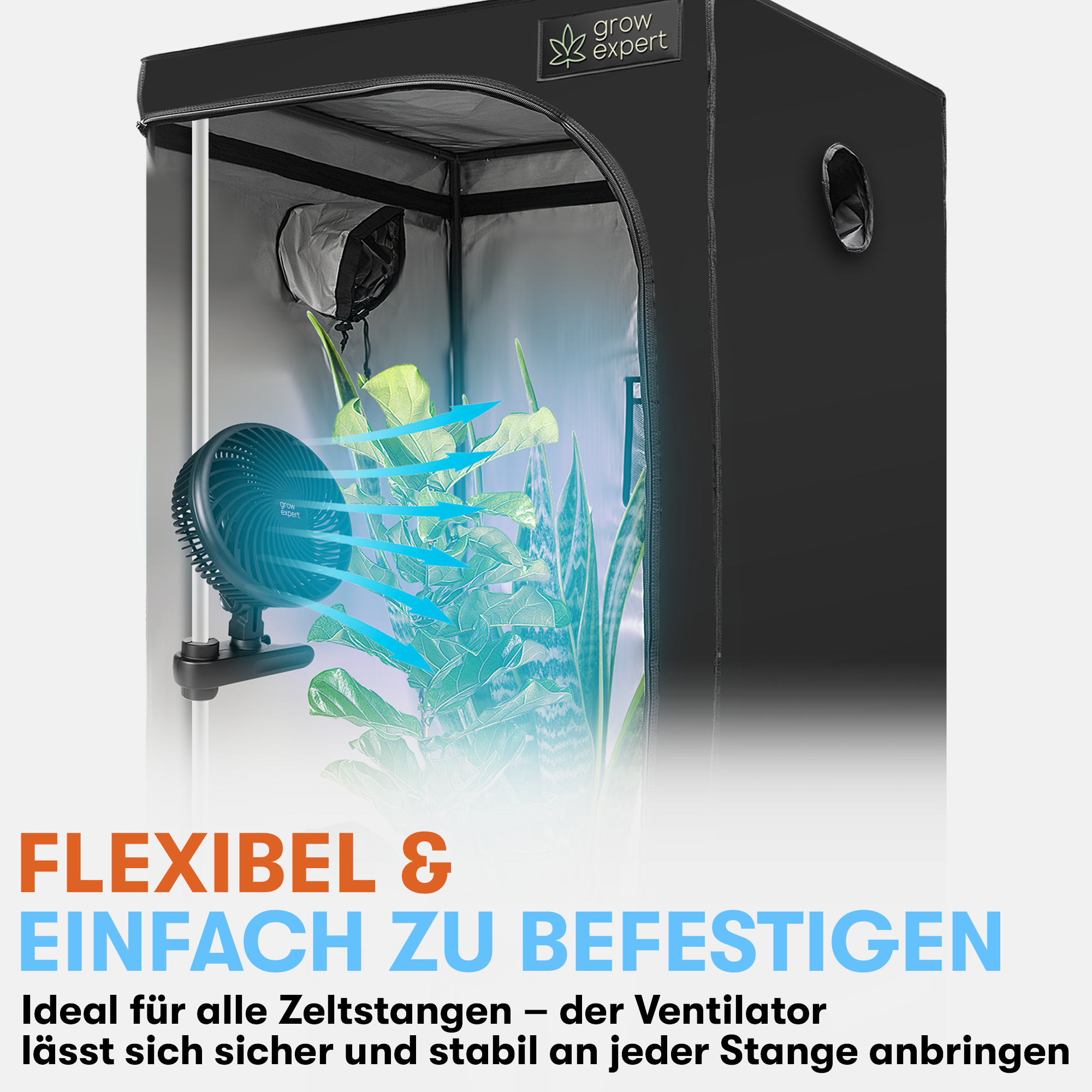Clip-Ventilator für Grow-Zelte – Leise, energieeffizient & 10 Geschwindigkeitsstufen